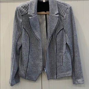 Moto-Style Knit Jacket